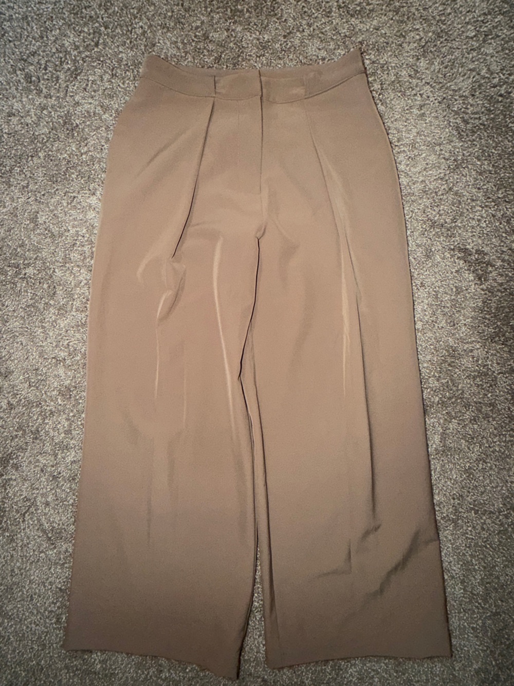 Forever 21 Taupe High-Waist Wide Leg Pants